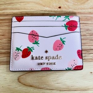 🚨SOLD🚨 Staci Wild Strawberries Kate Spade Card Holder Wallet NWOT